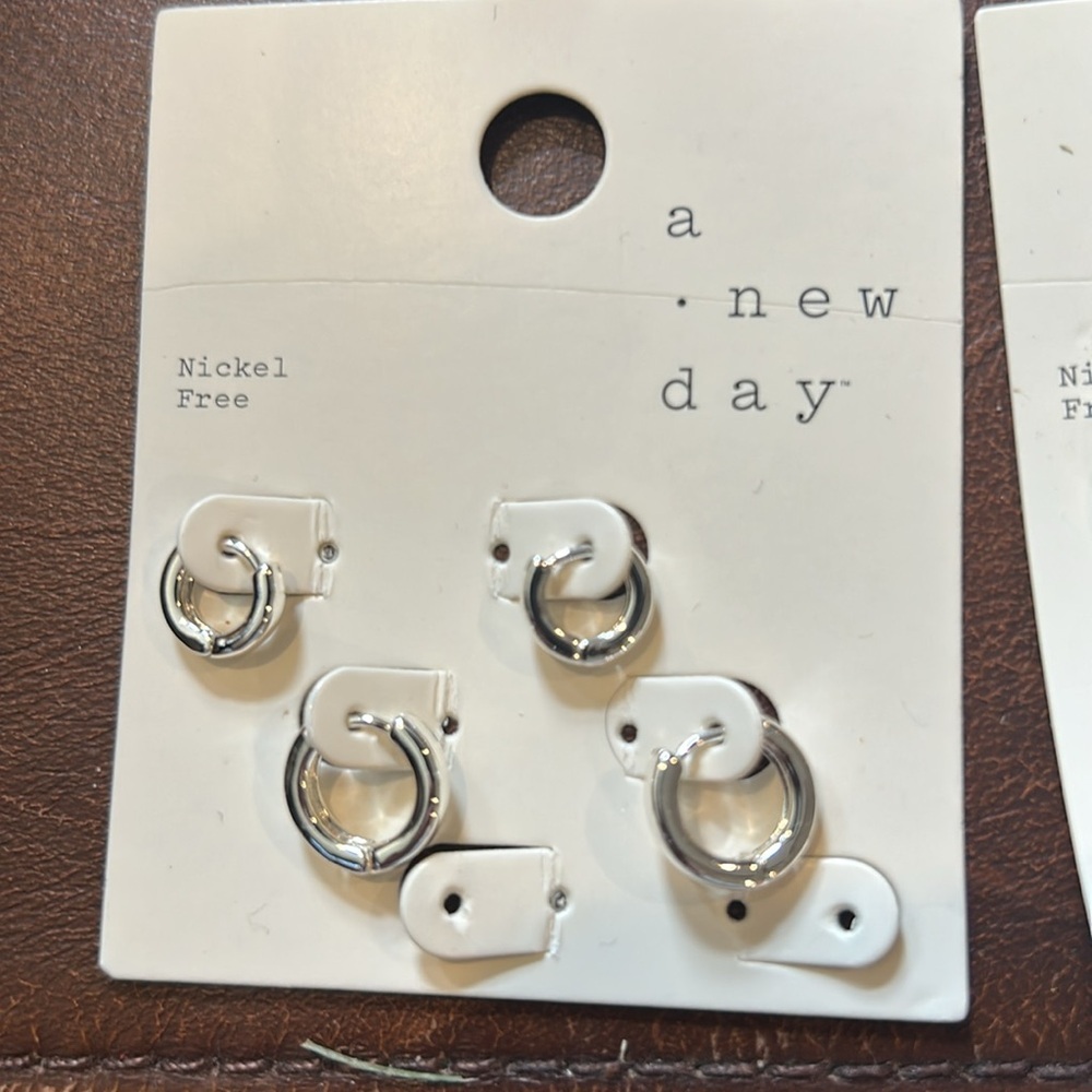 A New Day Silver Gold Nickle Free Earrings Bundle - Picture 2 of 6